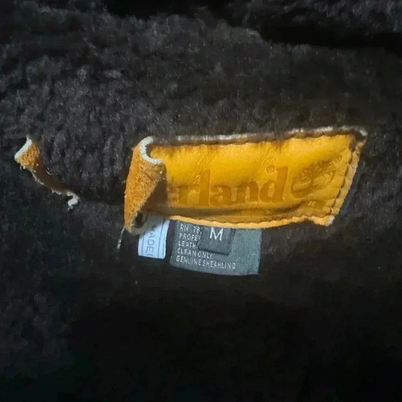 Timberland Shearling Fur Lining Jacket green brown medium men - Picture 5 of 10